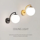 Nordic minimalist glass ball wall light for home