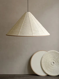 Japanese designer cone rice paper pendant light for living room and tearoom atmosphere