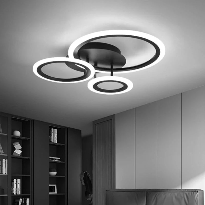 Modern black LED ceiling light