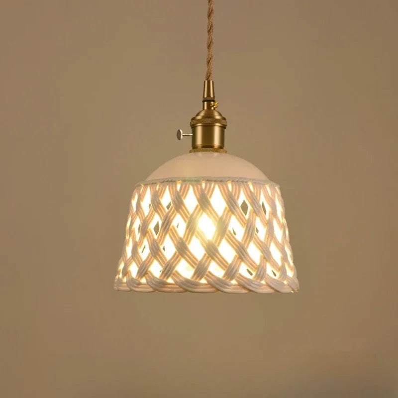 Nordic ceramic pendant light with LED lighting