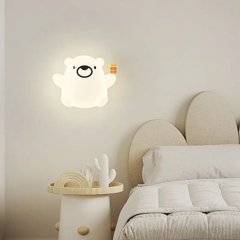 Children's cartoon wall light with optional remote control