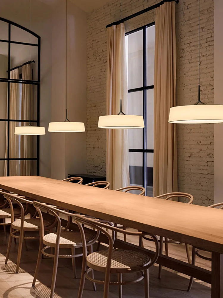 Japanese fabric LED chandelier for interior decoration - vue 4 sur 8
