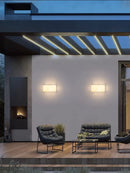 Modern waterproof geometric LED wall light for indoor and outdoor use