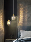 Modern LED crystal ball pendant light for interiors