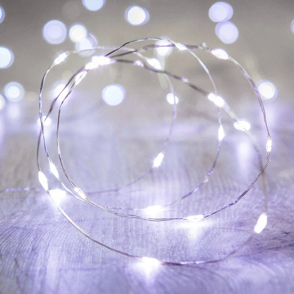 Usb led copper silver string lights for party decorations - vue 3 sur 14