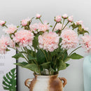 Artificial Sweet Three-Headed Peony Flower, Wedding Decoration, Simulation Peony Flower, Living Room and Office Decoration