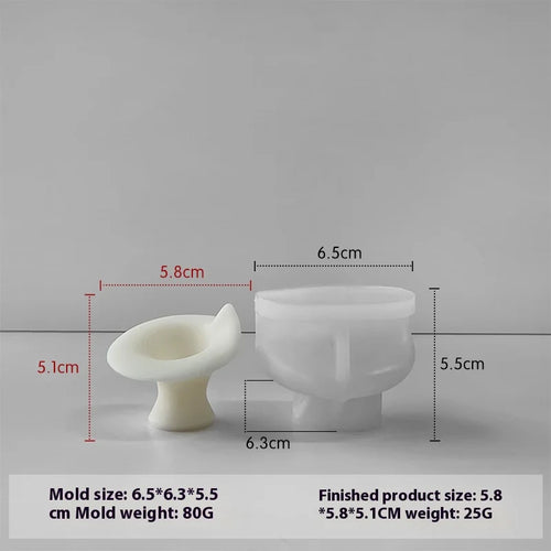 DIY decorative aromatherapy candlestick silicone mold - vue 10 sur 9