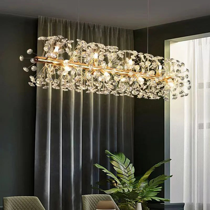 Modern decorative crystal LED chandelier luxury 2024
