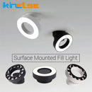 Anti-glare foldable surface-mounted LED ring ceiling spotlight