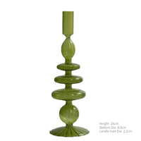 Glass taper candle holders for wedding table decoration