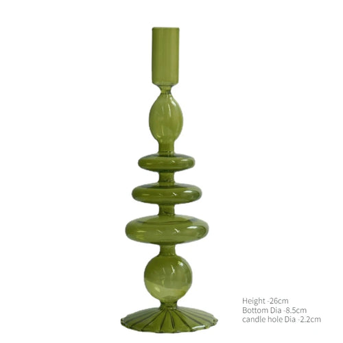 Glass taper candle holders for wedding table decoration