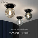 Nordic glass ball ceiling light industrial style home decor