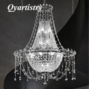 Luxury K9 stainless steel LED chandelier modern pendant light