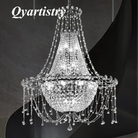 Luxury K9 stainless steel LED chandelier modern pendant light