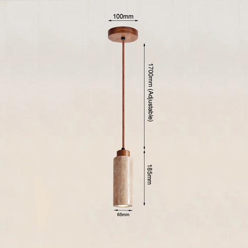 Set of 3 natural wabi sabi LED pendant lights - vue 11 sur 14