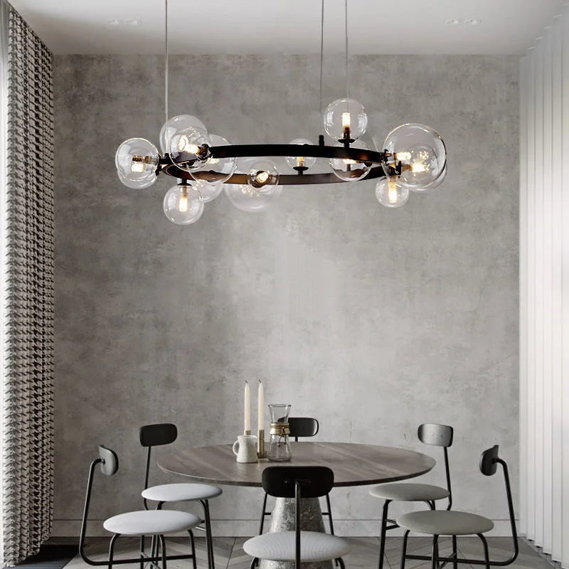 Modern designer glass chandelier for elegant interior decor