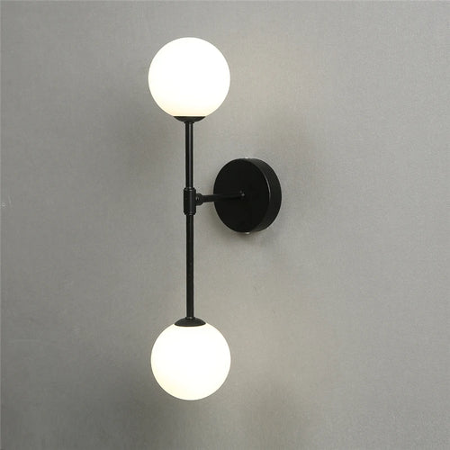 Post-modern simple gold glass LED wall light - vue 2 sur 10