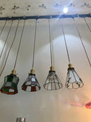Nordic style stained glass pendant light for industrial lighting