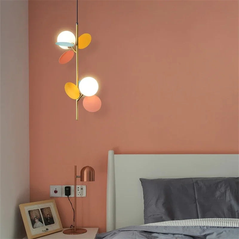 Modern decorative flower branch pendant light