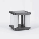 Square solar garden lamp for decorative outdoor use