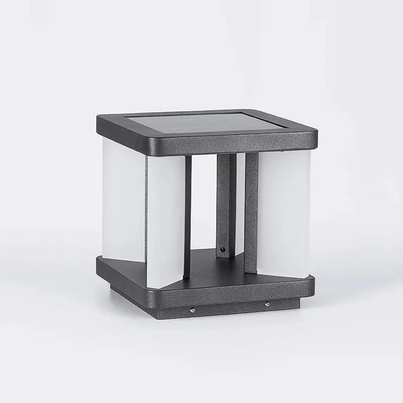 Square solar garden lamp for decorative outdoor use - vue 6 sur 8