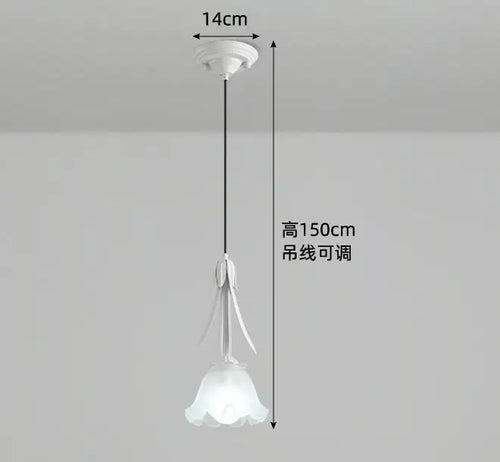 3-head milk white glass LED pendant chandelier - vue 12 sur 12