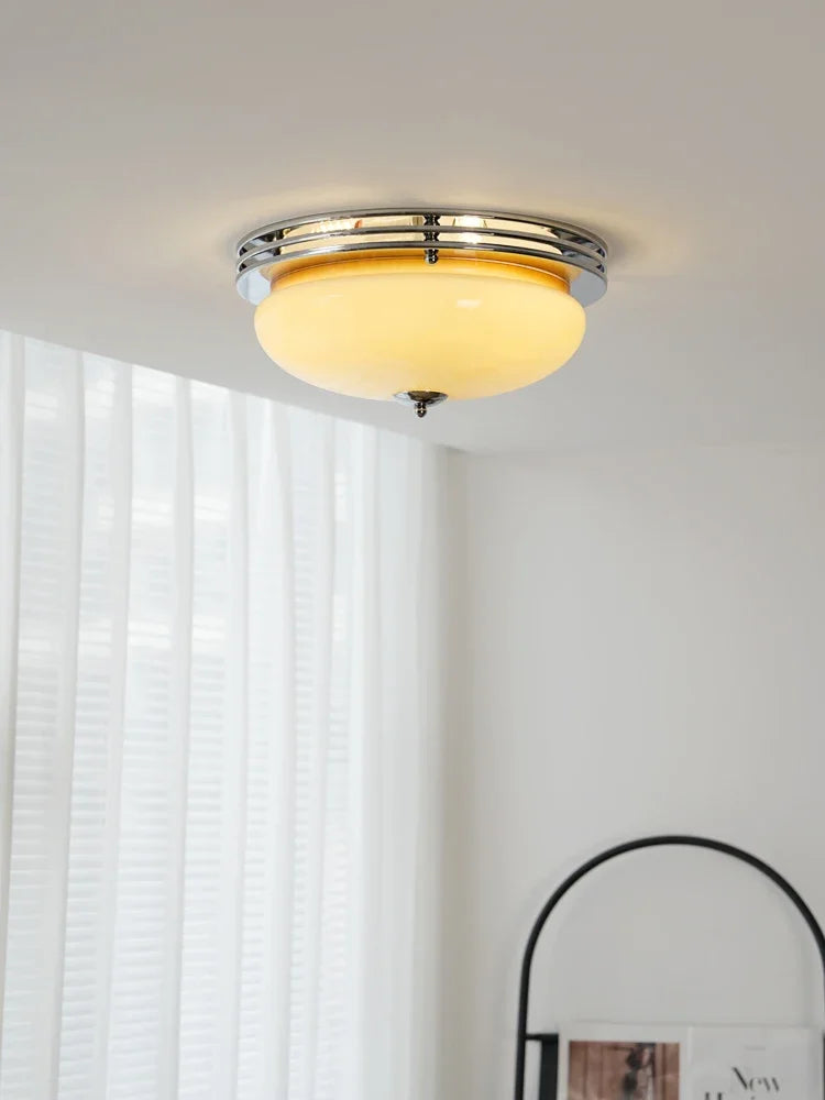 Retro medieval glass ceiling light for indoor lighting - vue 2 sur 7