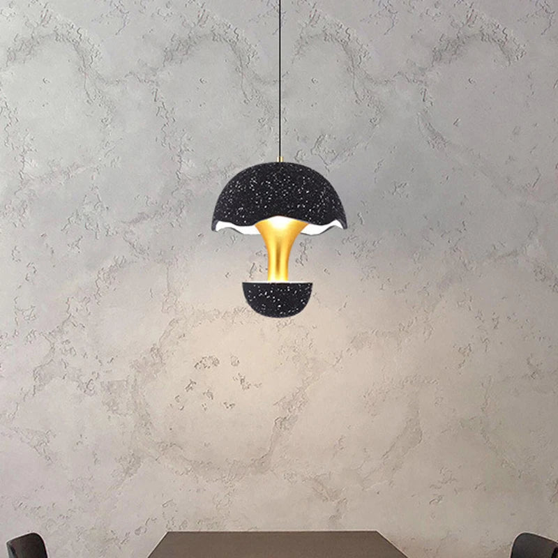 Creative cement mushroom pendant light for restaurant café bar