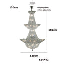 Dimmable LED K9 crystal chandelier modern design 2024