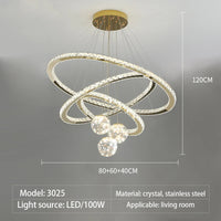 Modern crystal glass chandelier with LED star light