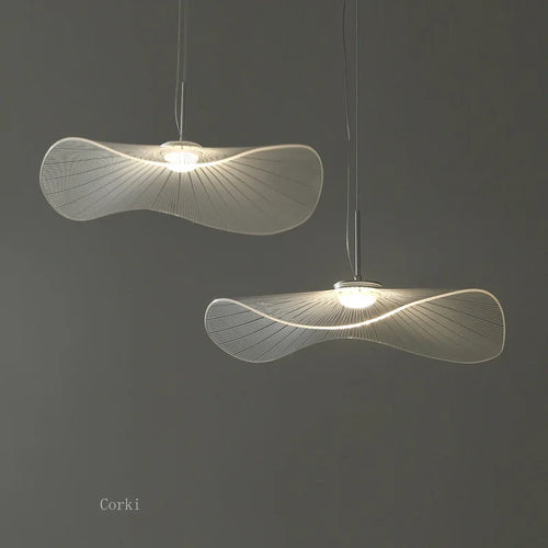 modern decorative acrylic lotus leaf pendant light - vue 2 sur 12