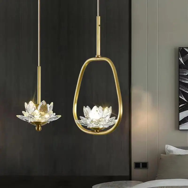 Zen crystal LED pendant light