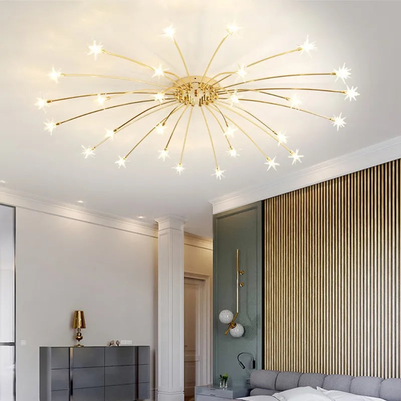 Modern starry sky chandelier decorative indoor designer light