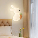 Cute rabbit LED wall lamp for children's bedroom nursery modern warm bedside light