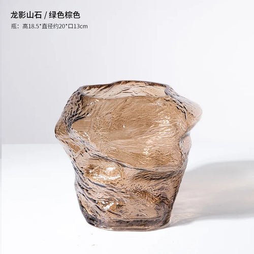 modern glass vase for home decor and dried flowers - vue 12 sur 13