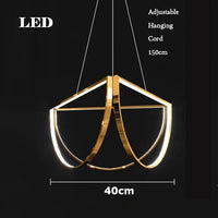 Modern dimmable geometric LED chandelier