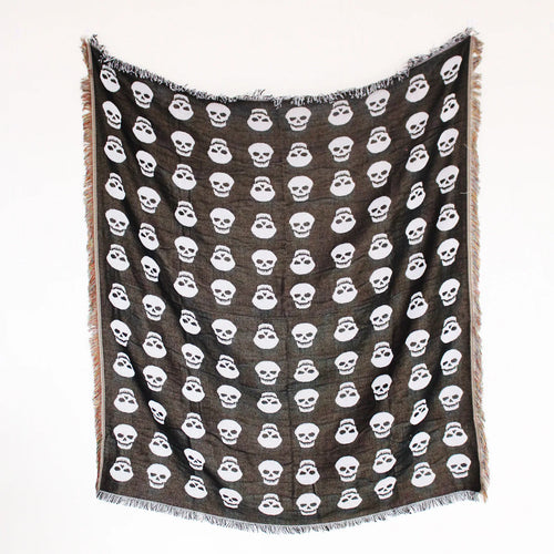 Bohemian style pastoral landscape throw blanket for sofa