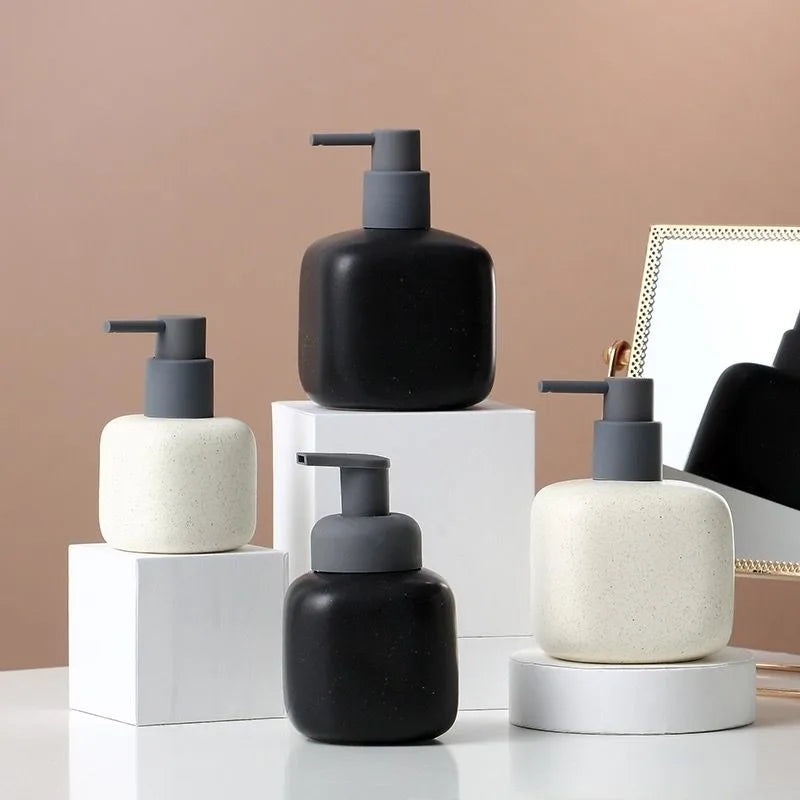 ceramic bottle for portable soap and shower gel