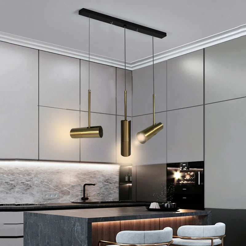 Modern nordic LED pendant lamp for dining room, restaurant, bar, coffee shop, bedroom, study, black adjustable lampshade pendant light