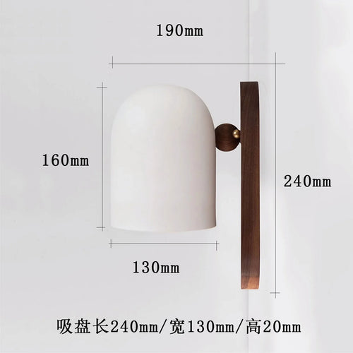 Nordic walnut wall light wabi sabi zen Japanese ambiance