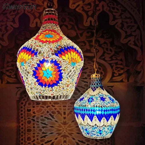Bohemian art vase chandelier for handmade home decor - vue 2 sur 13
