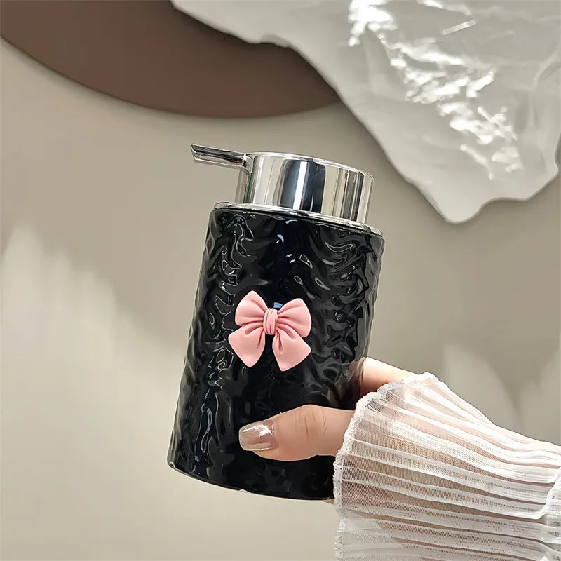 European ceramic soap dispenser for bathroom - vue 8 sur 8
