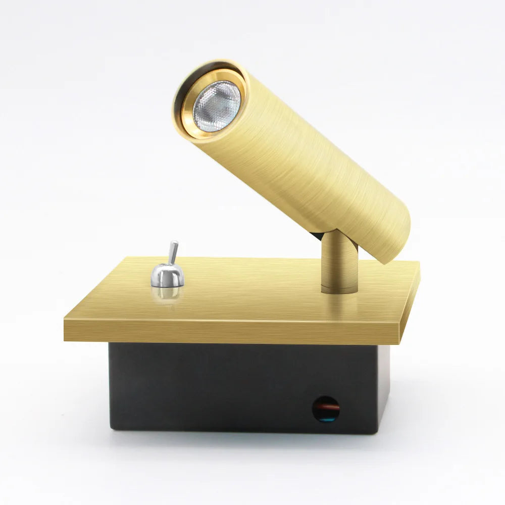 Modern bedside wall light with LED spotlight - vue 2 sur 7