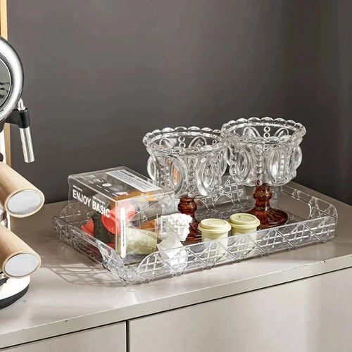 Luxury acrylic tray for storage and decoration - vue 6 sur 7
