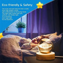 3D crystal night light solar system wooden decorative gift