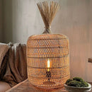 Simple Nostalgic Vintage Style Rattan Floor Lamp
