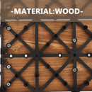 Clip-together wood deck tile for outdoor terrace or balcony 30cm