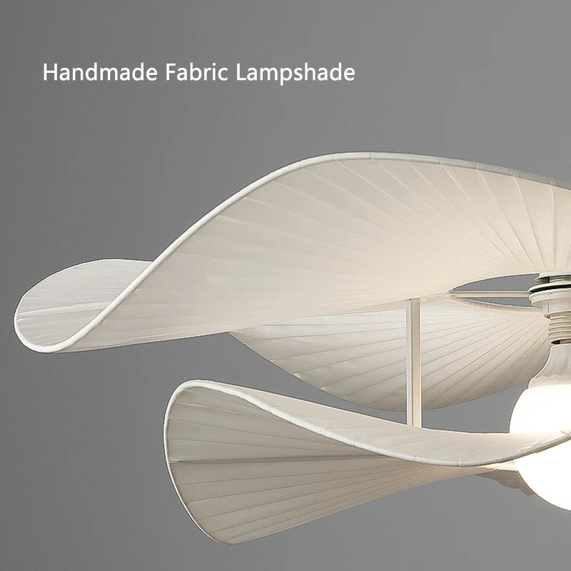 Nordic fabric hat LED indoor pendant light - vue 6 sur 7