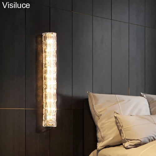Modern Italian style glass LED wall light luxury - vue 2 sur 8