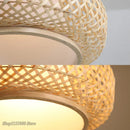 Hand-knitted bamboo chandelier decorative pendant for home